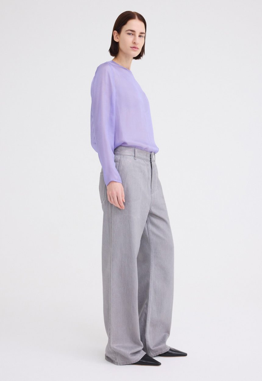 Jac + Jack Alum Foiled Cotton Pant - Oxide Grey